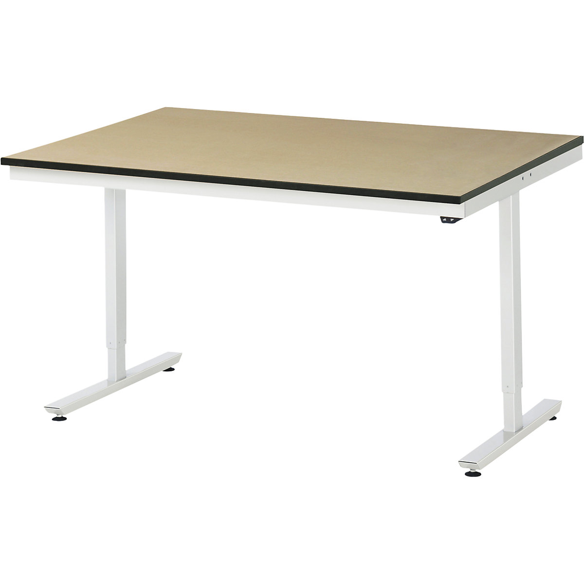 Radni stol, s mogućnošću električnog namještanja visine – RAU, ploča od MDF-a, nosivost 150 kg, ŠxD 1500 x 1000 mm-9
