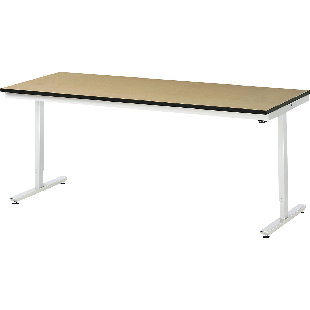 Radni stol, s mogućnošću električnog namještanja visine – RAU, ploča od MDF-a, nosivost 150 kg, ŠxD 2000 x 800 mm-5