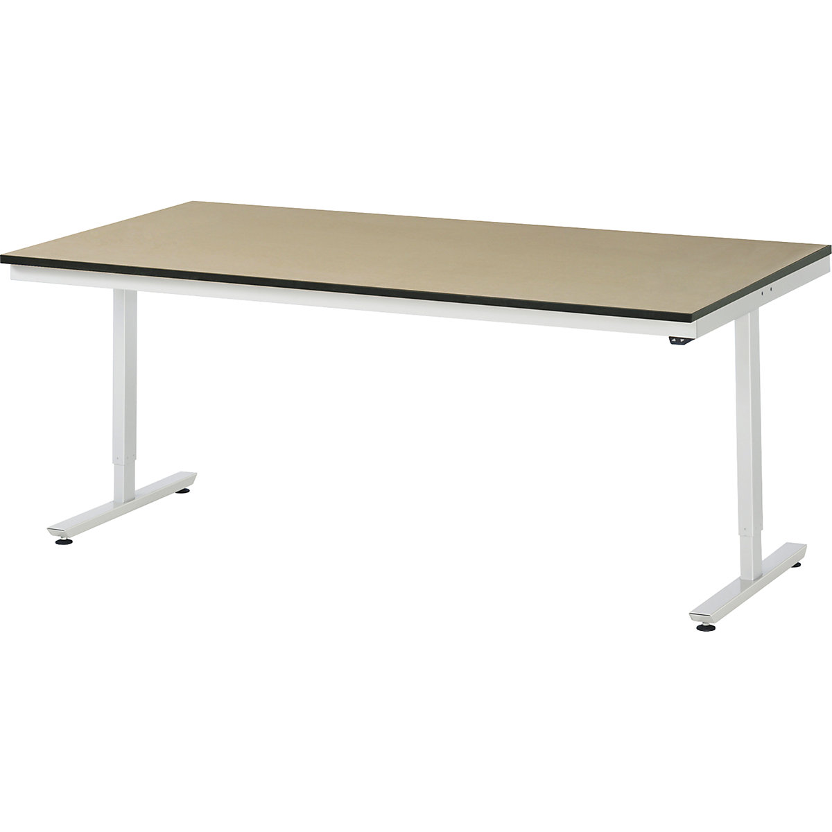 Radni stol, s mogućnošću električnog namještanja visine – RAU, ploča od MDF-a, nosivost 150 kg, ŠxD 2000 x 1000 mm-12