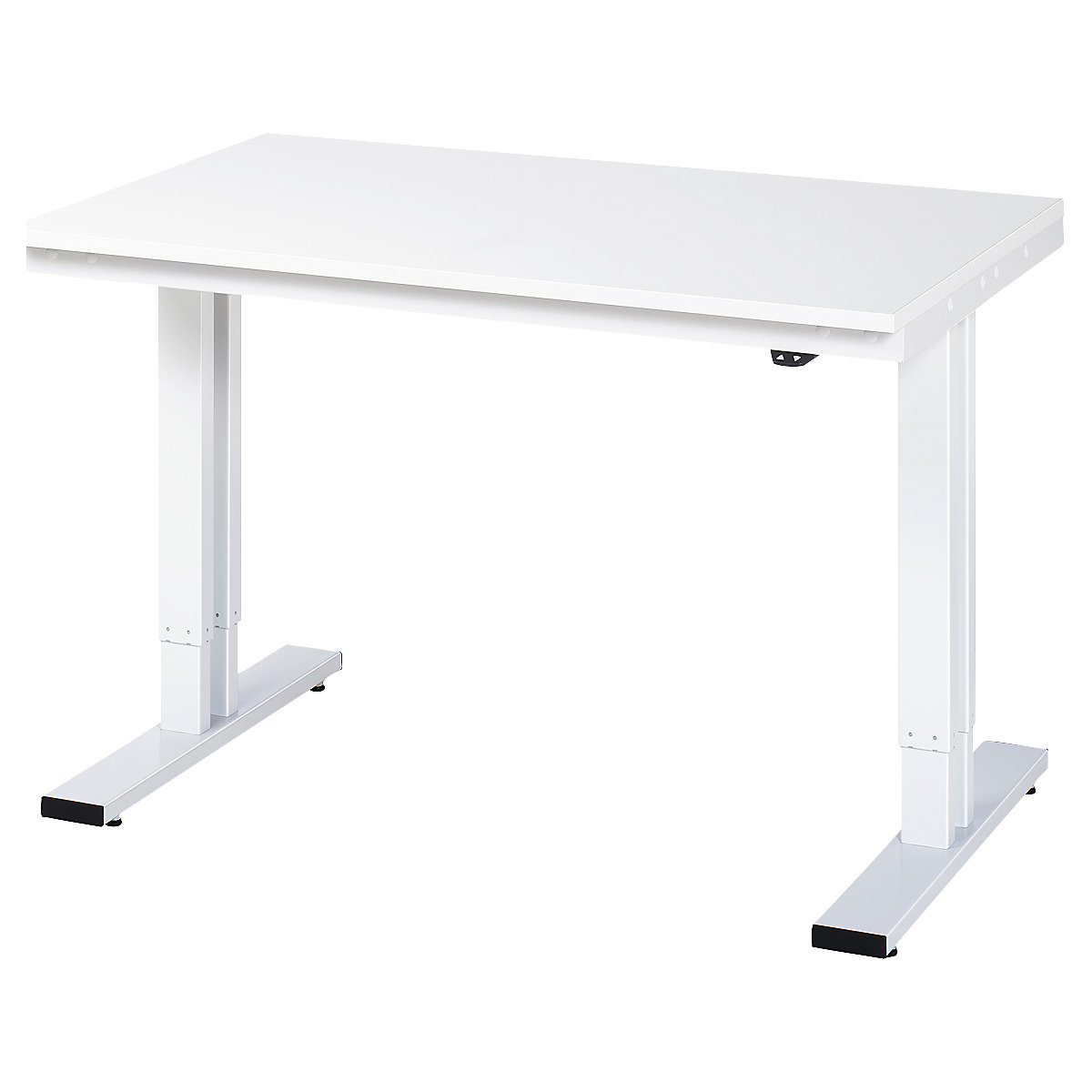 Radni stol, s mogućnošću električnog namještanja visine – RAU, ESD melaminska ploča, nosivost 300 kg, ŠxD 1250 x 800 mm-14