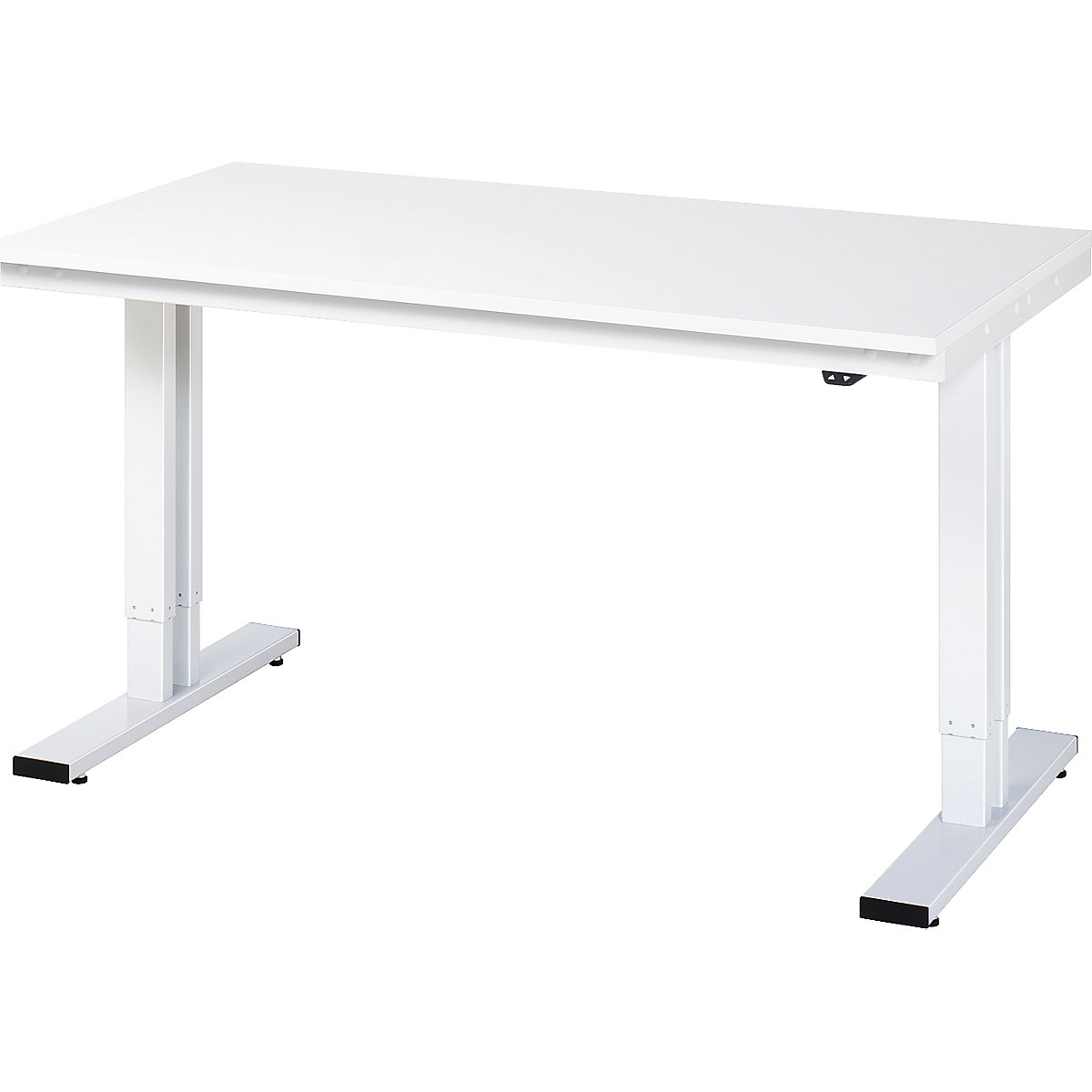 Radni stol, s mogućnošću električnog namještanja visine – RAU, ESD melaminska ploča, nosivost 300 kg, ŠxD 1500 x 800 mm-11