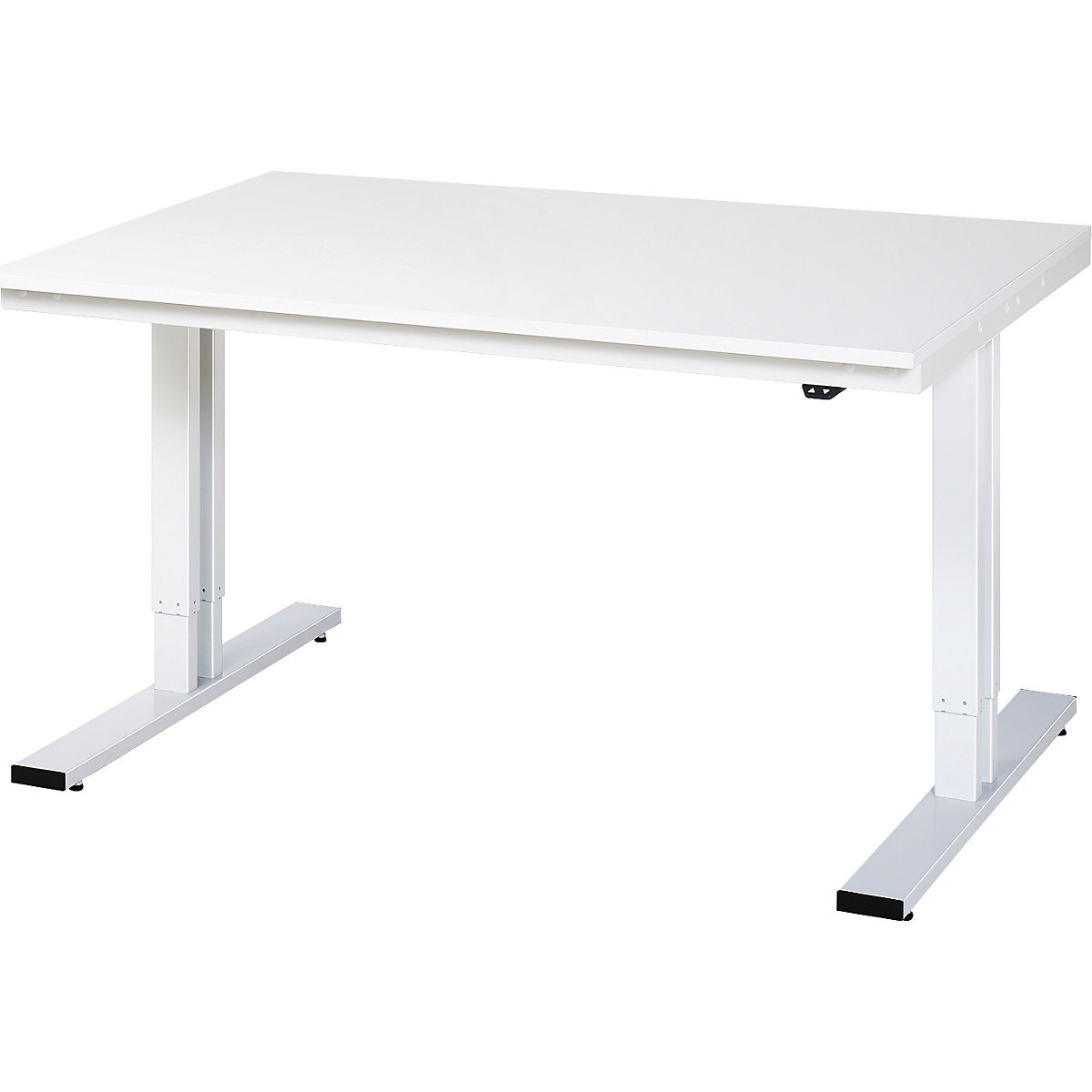 Radni stol, s mogućnošću električnog namještanja visine – RAU, ESD melaminska ploča, nosivost 300 kg, ŠxD 1500 x 1000 mm-6