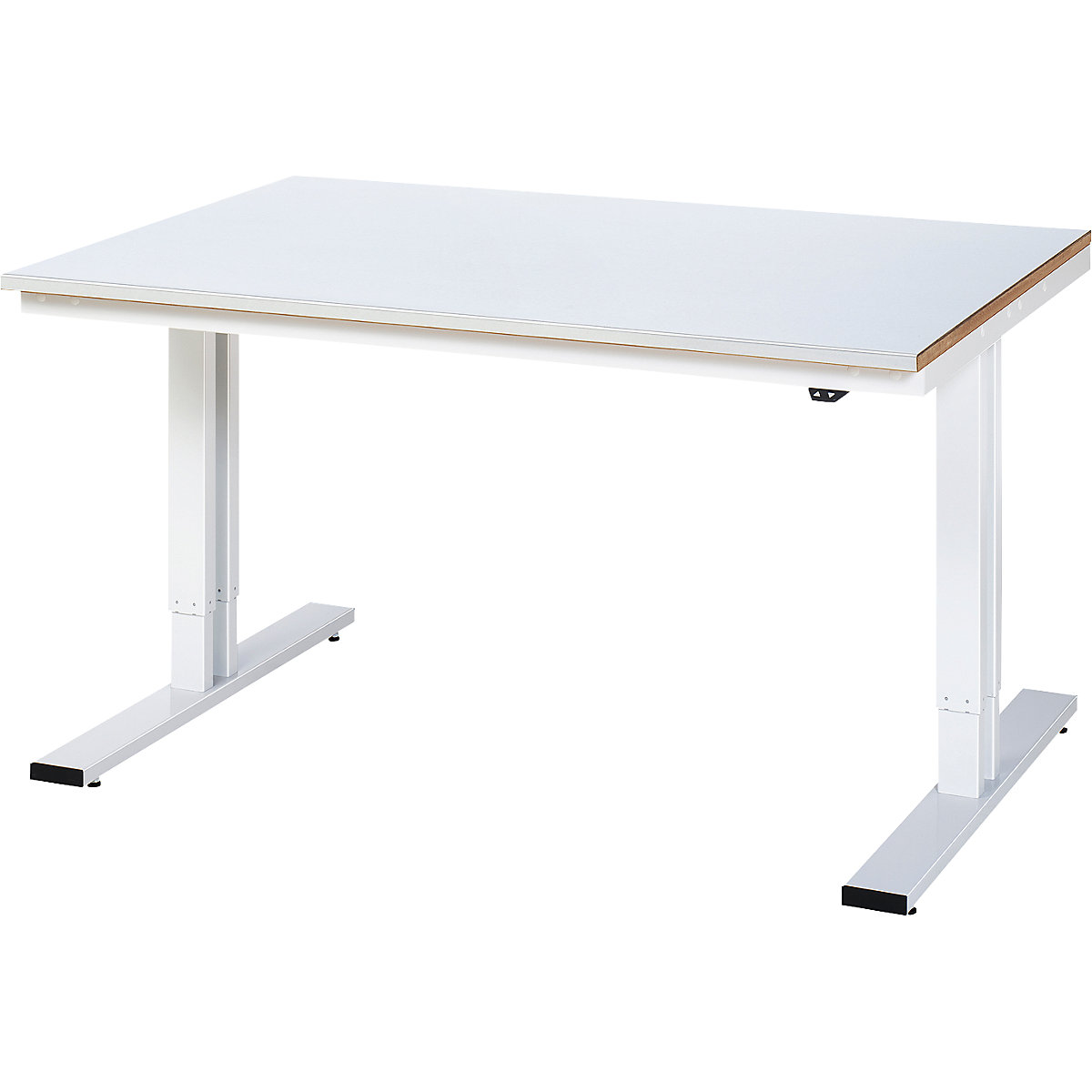 Radni stol, s mogućnošću električnog namještanja visine – RAU, čelična obloga, nosivost 300 kg, ŠxD 1500 x 1000 mm-5