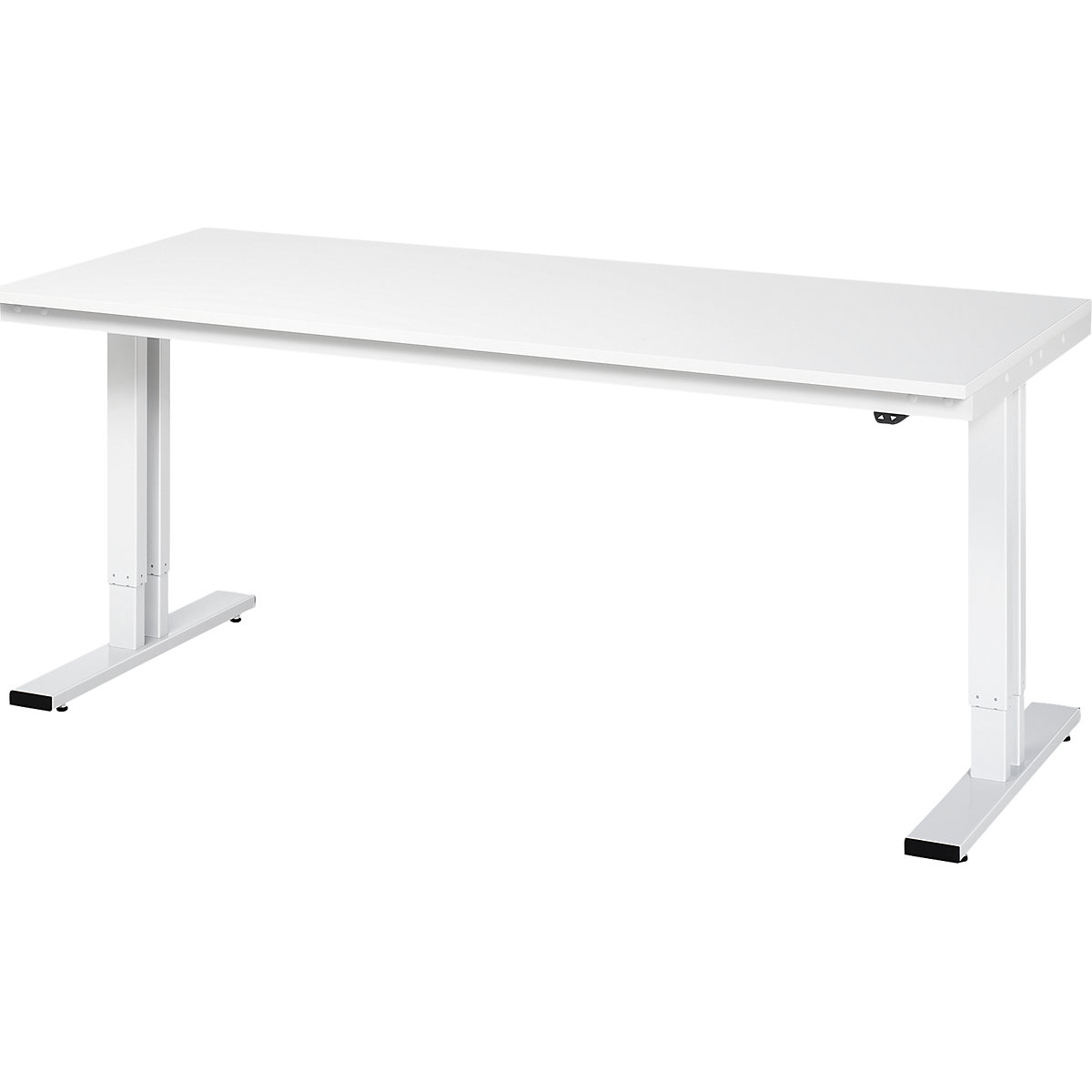 Radni stol, s mogućnošću električnog namještanja visine – RAU, ESD melaminska ploča, nosivost 300 kg, ŠxD 2000 x 800 mm-8