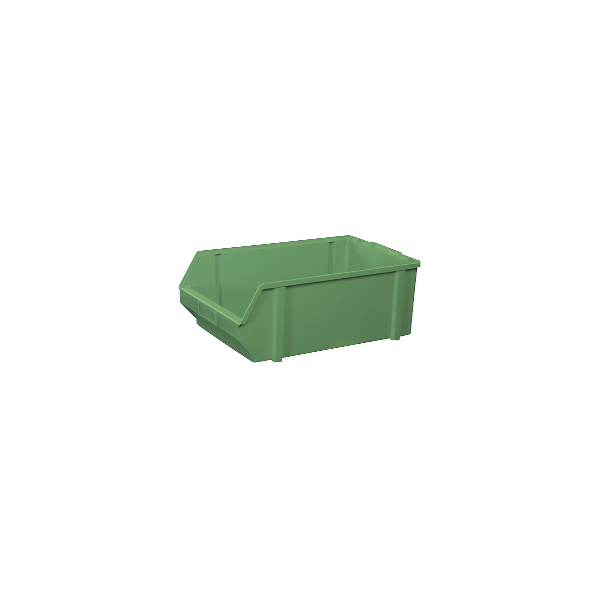 Nyitott tárolódobozok polisztirolból, hossz 500 mm, szé x ma 303 x 180 mm, cs. e. 5 db, zöld