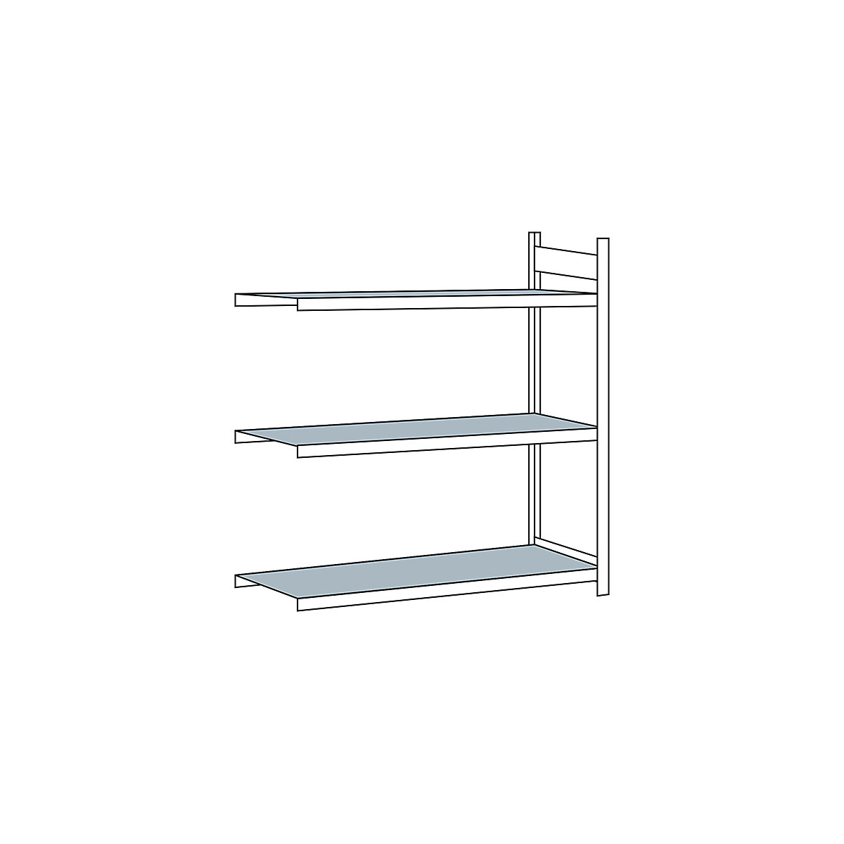 Rayonnage extra-large avec tablettes en acier, hauteur 2000 mm – SCHULTE, largeur h.t. 1500 mm, rayonnage additionnel, profondeur 800 mm-9