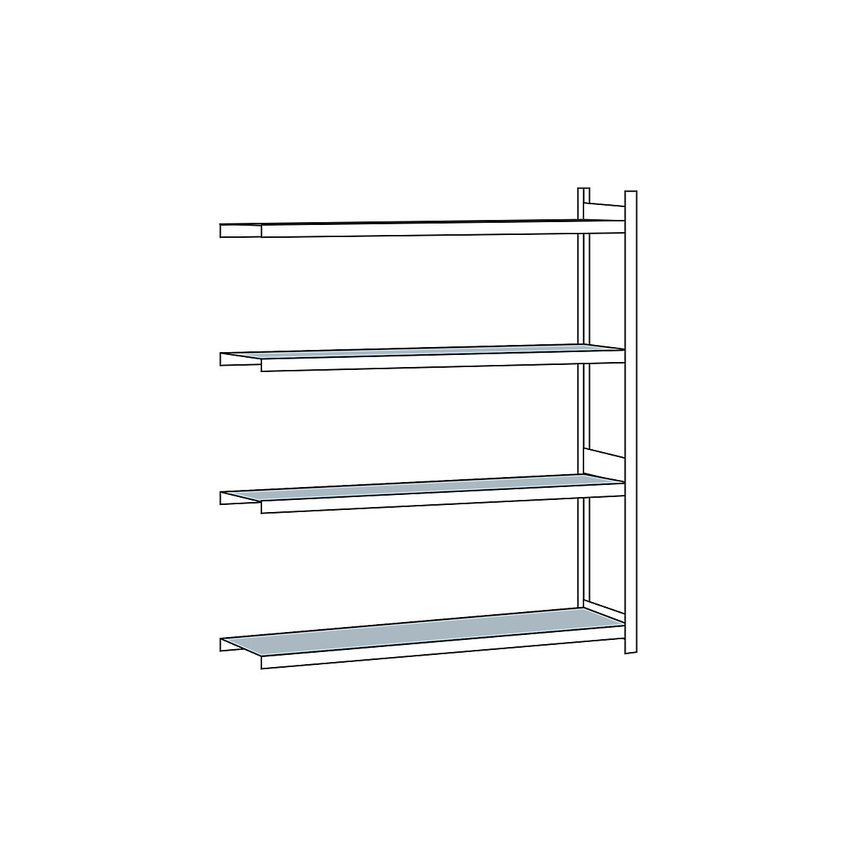 Rayonnage extra-large avec tablettes en acier, hauteur 2500 mm &ndash; SCHULTE