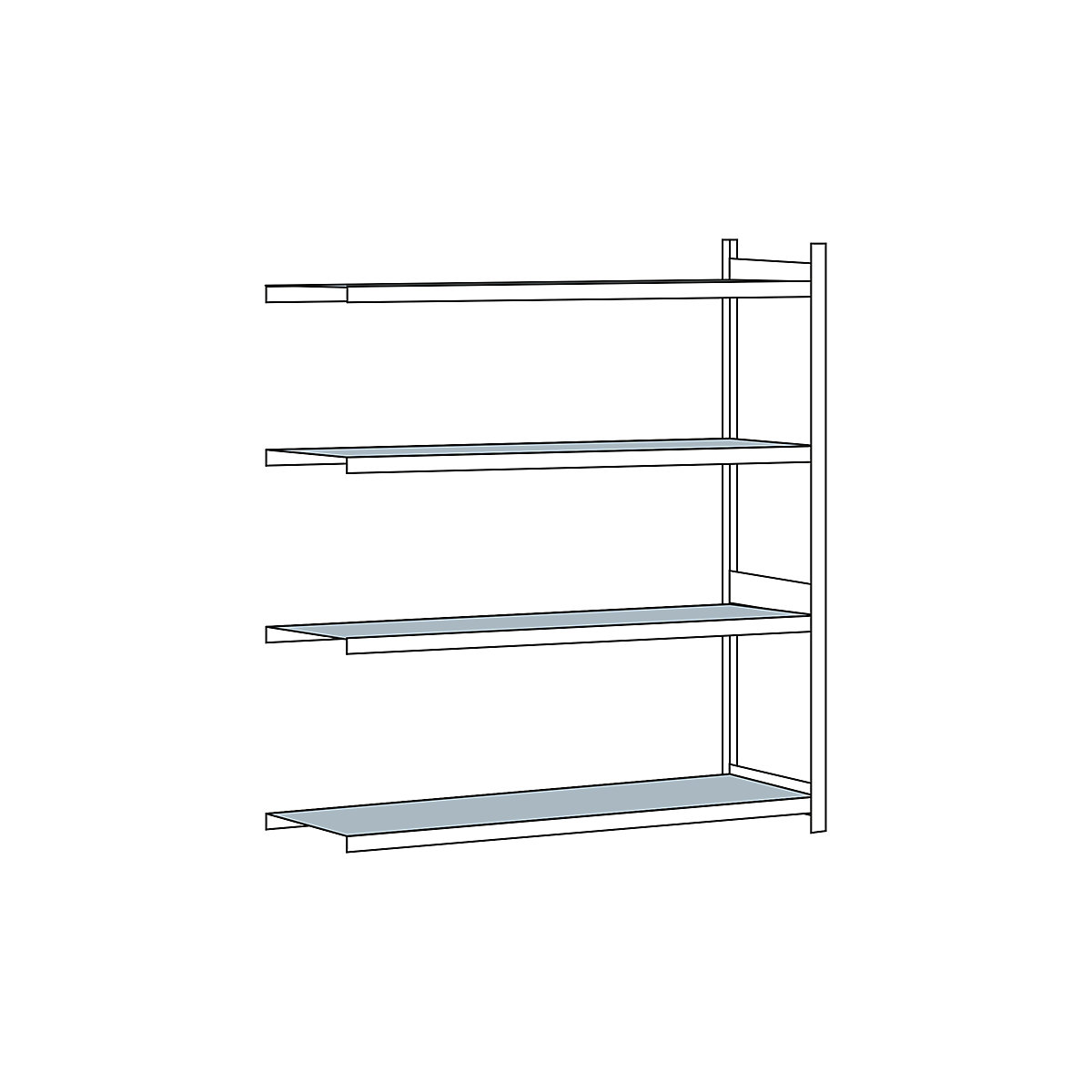 Rayonnage extra-large avec tablettes en acier, hauteur 2500 mm &ndash; SCHULTE