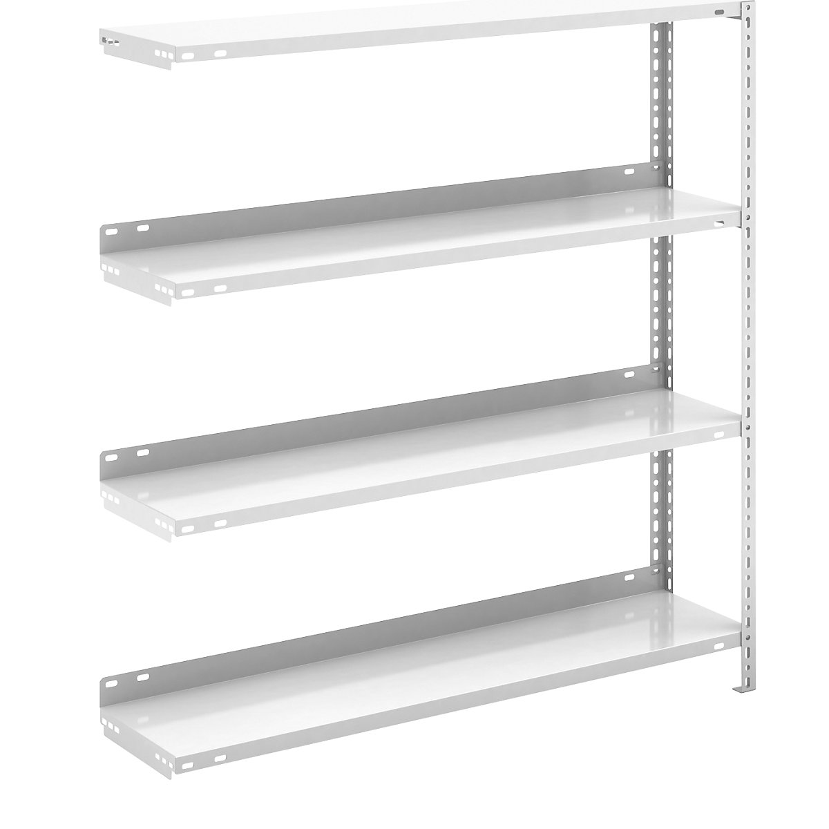 Rayonnage de bureau à boulonner gris clair RAL 7035 – hofe, hauteur rayonnage 1150 mm, rayonnage additionnel, largeur x profondeur 1000 x 300 mm-7