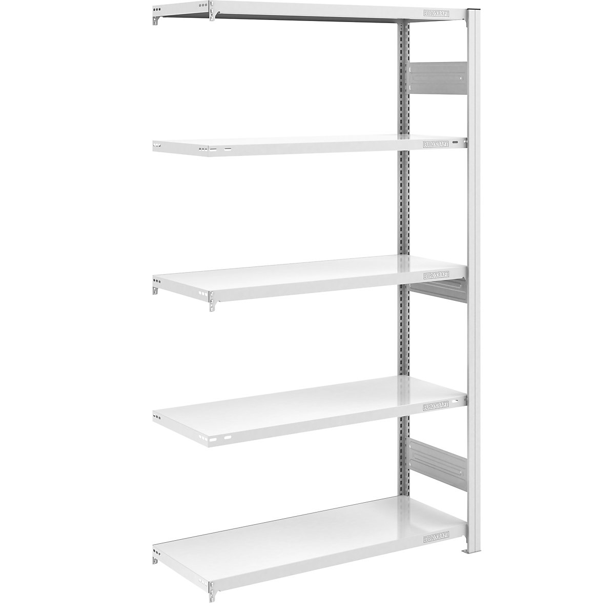 Rayonnage emboîtable pour charges lourdes, gris, double face - hofe