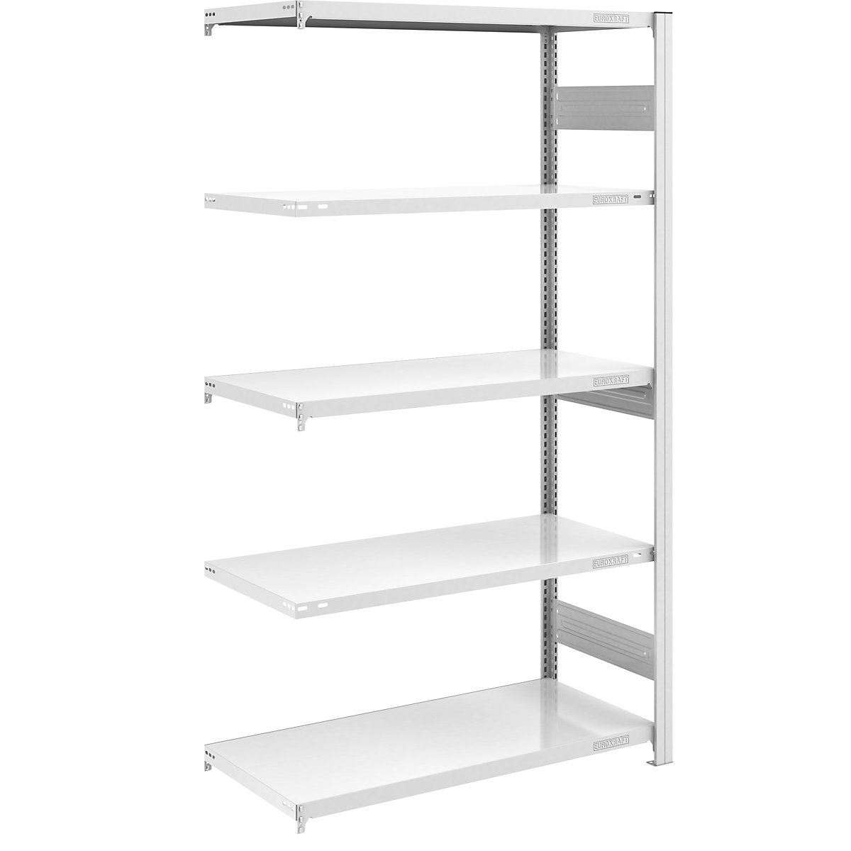 Rayonnage emboîtable pour charges lourdes, gris, double face - hofe