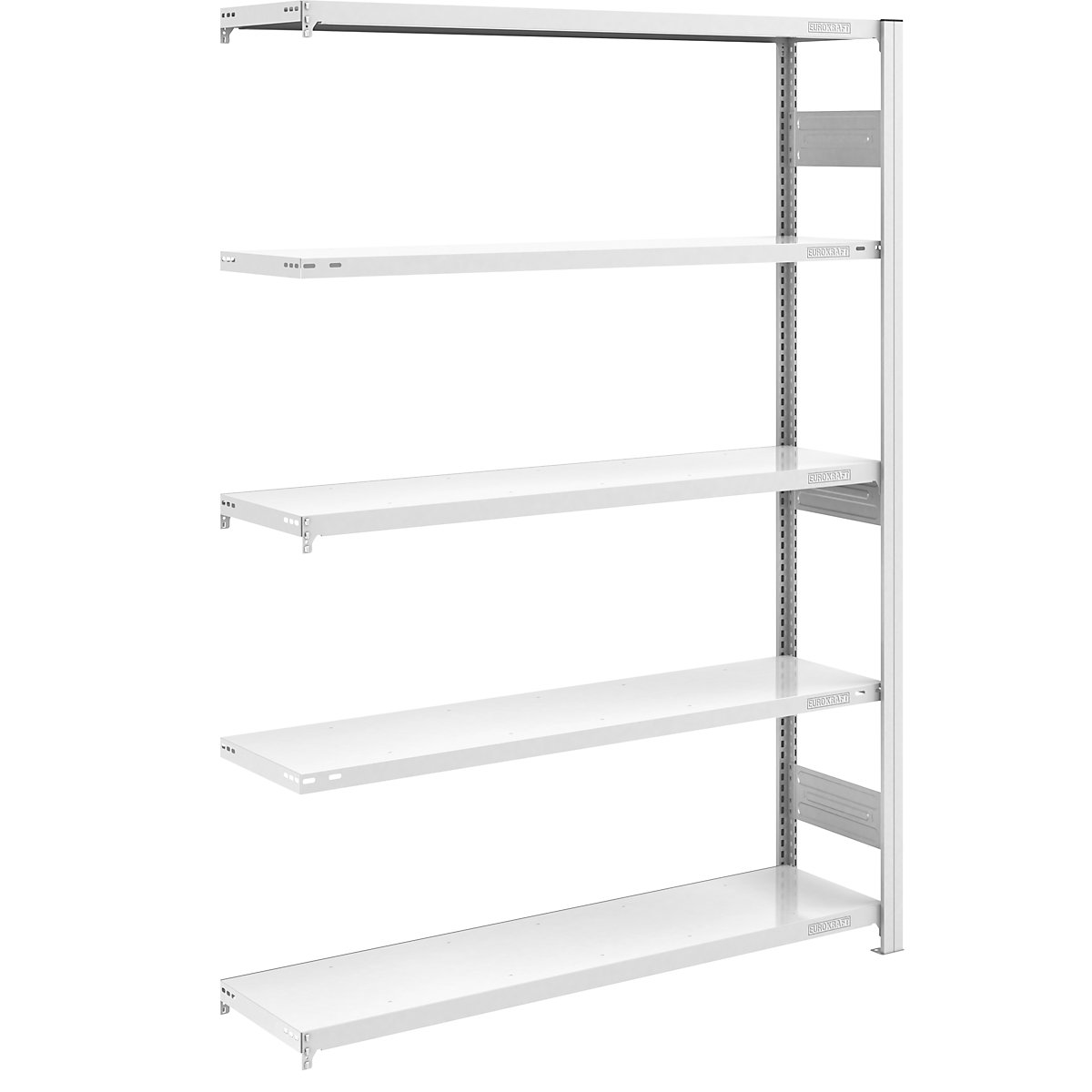 Rayonnage emboîtable pour charges lourdes, gris, double face - hofe