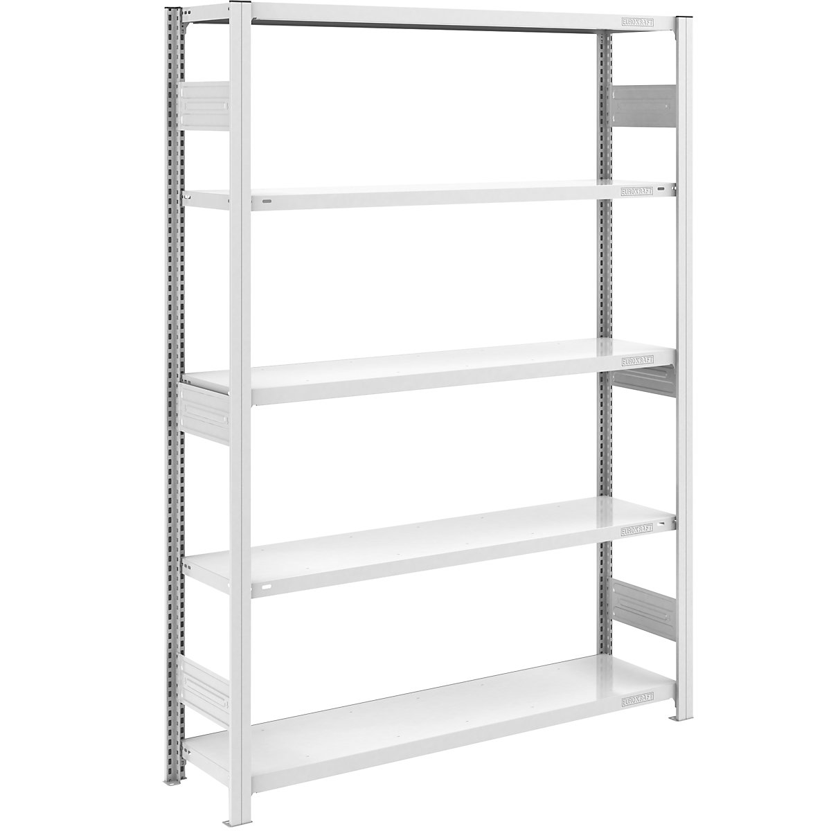 Rayonnage emboîtable pour charges lourdes, gris, double face - hofe