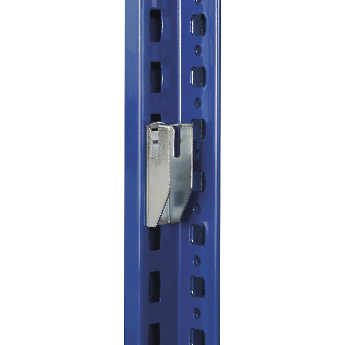 Rayonnage emboîtable à montants bleus et tablettes galvanisées – eurokraft pro (Illustration du produit 5)-4
