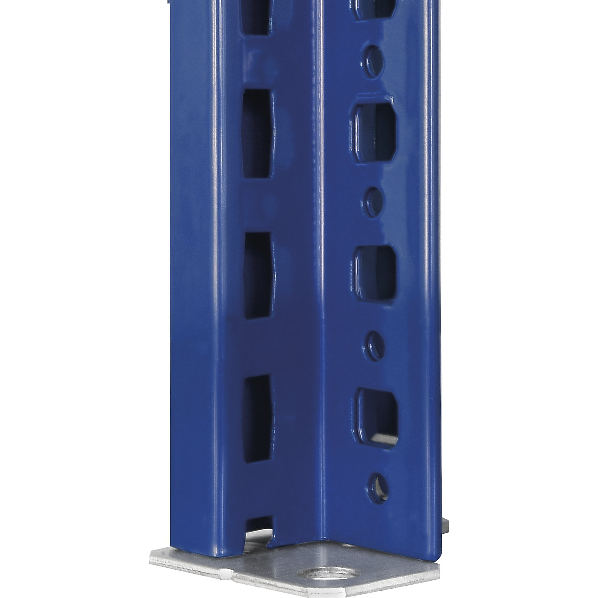 Rayonnage emboîtable à montants bleus et tablettes galvanisées – eurokraft pro (Illustration du produit 6)-5