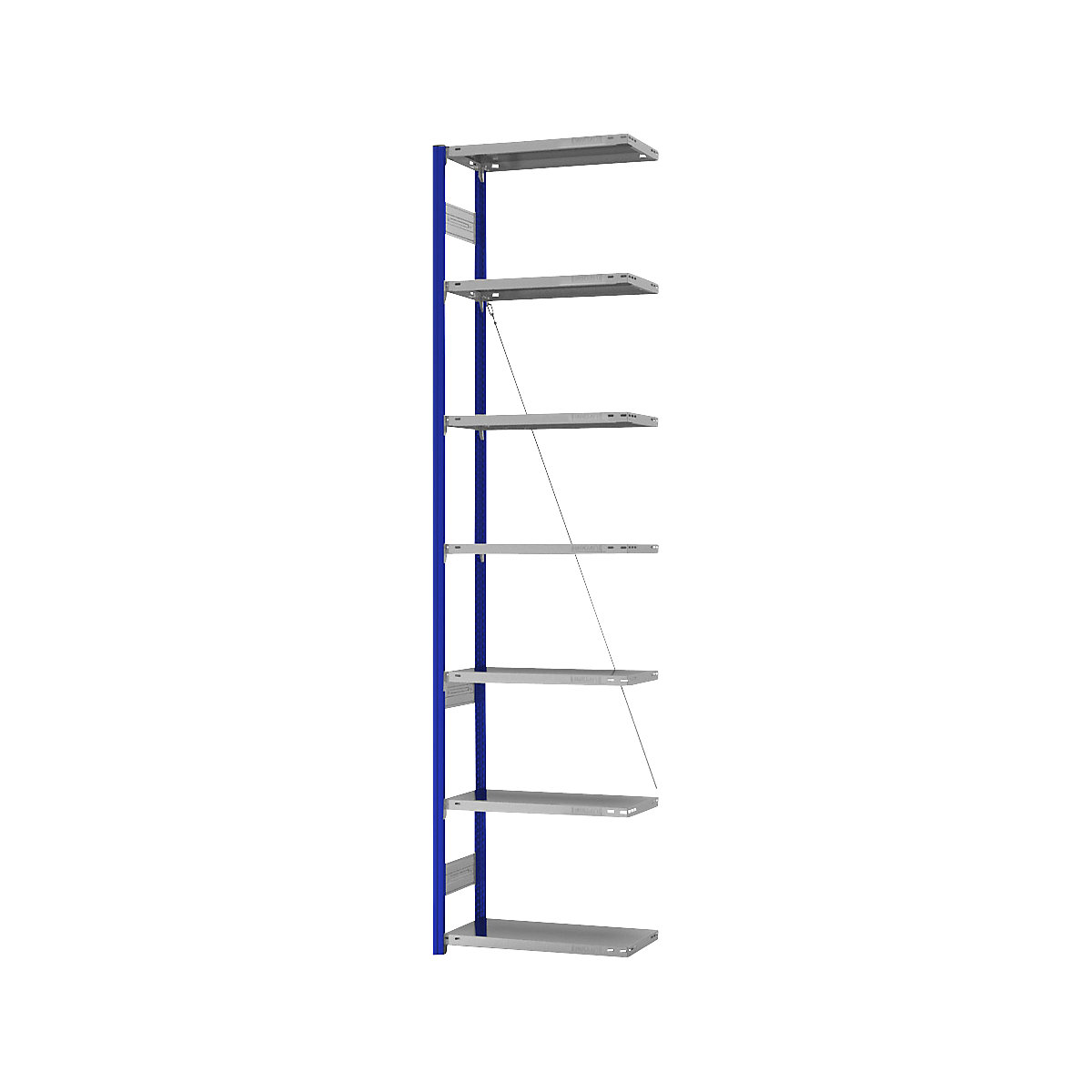 Rayonnage emboîtable, RAL 5010, version légère - eurokraft pro