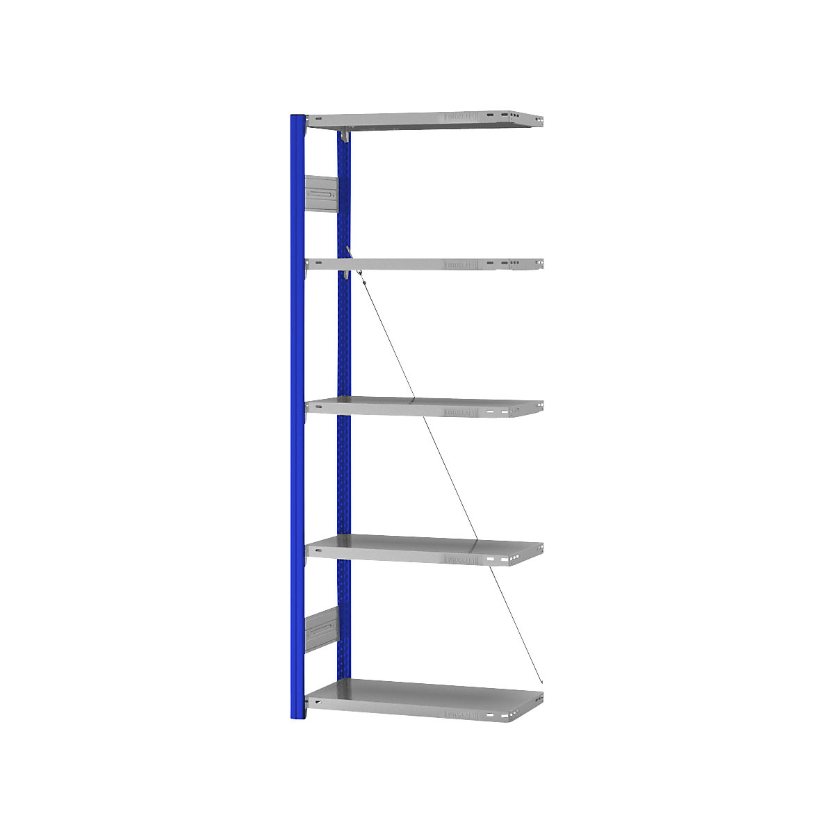 Rayonnage emboîtable, RAL 5010, version légère - eurokraft pro