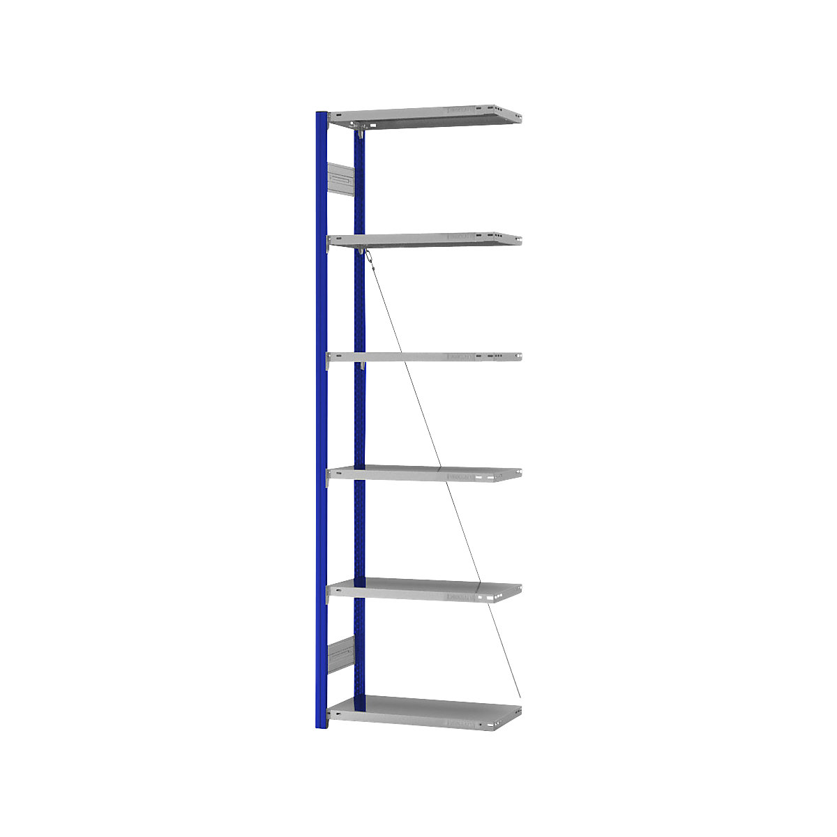 Rayonnage emboîtable, RAL 5010, version légère - eurokraft pro