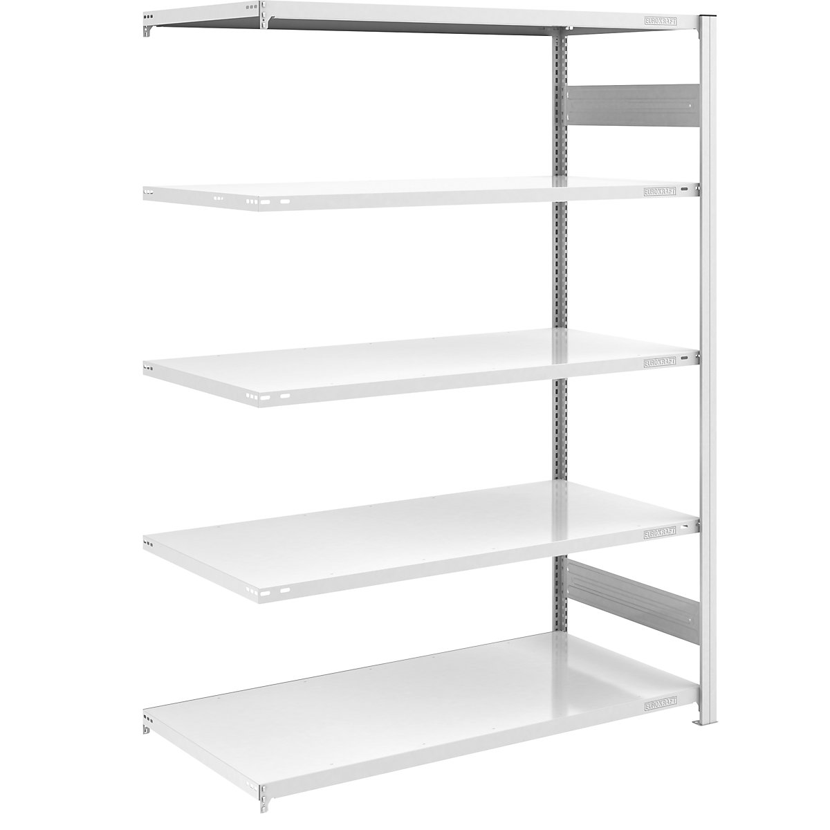 Rayonnage emboîtable de stockage, gris - eurokraft pro