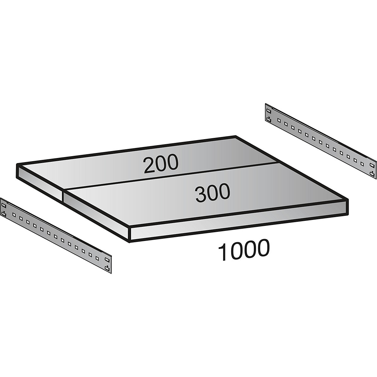 Rayonnage emboîtable galvanisé à 7 tablettes (Illustration du produit 25)