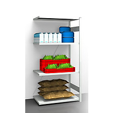 l x p 975 x 685 mm, rayonnage additionnel