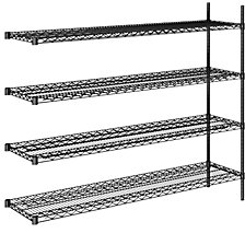 rayonnage additionnel, hauteur 1370 mm, 4 tablettes