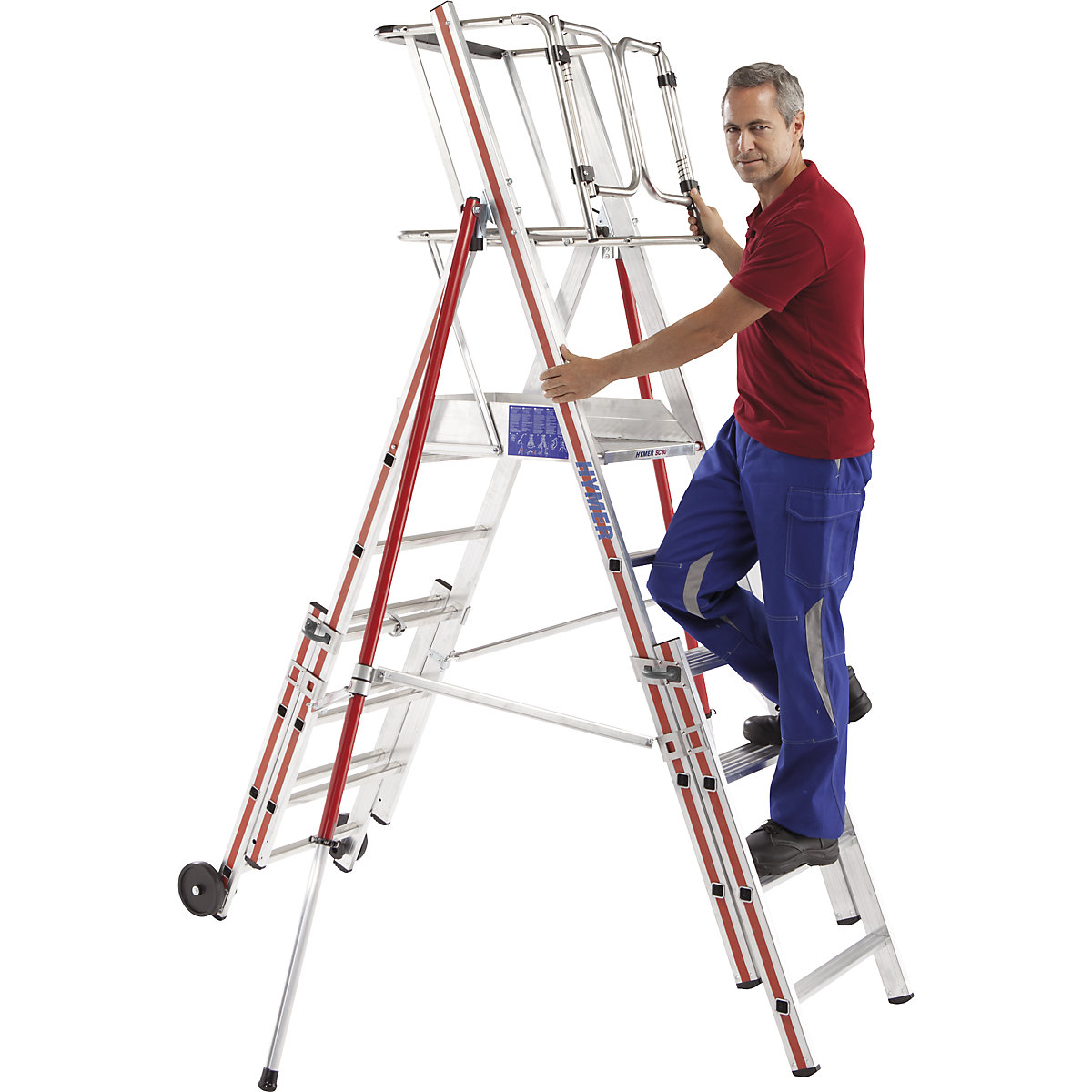 Hliníkový plošinový rebrík – HYMER (Zobrazenie produktu 2)-1