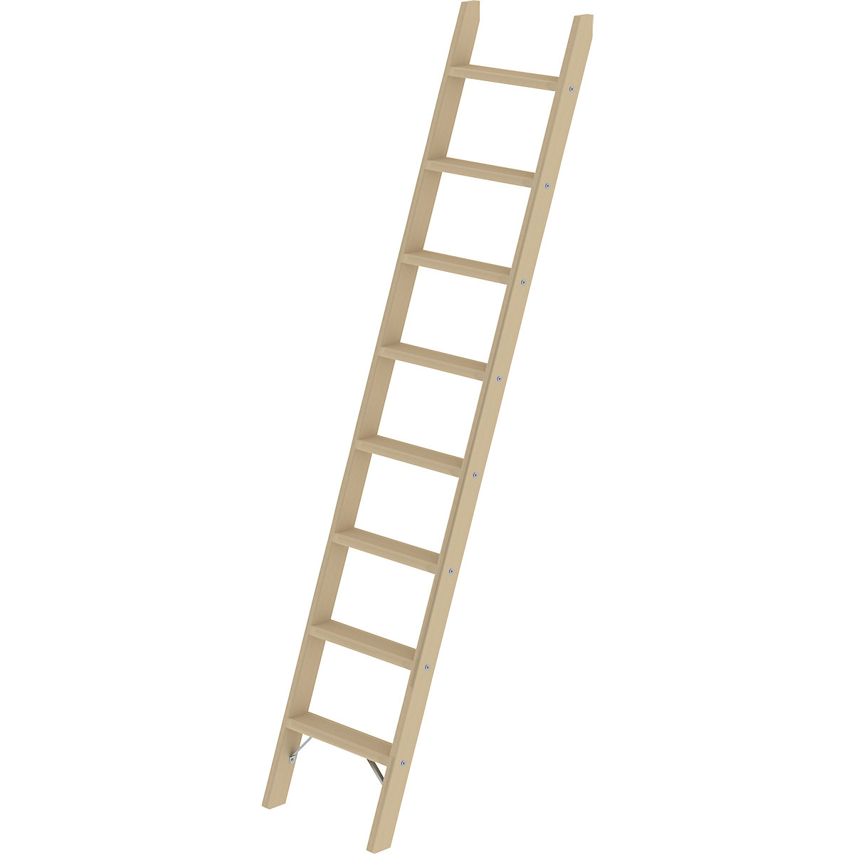 Drevený príložný rebrík – MUNK, so stupňami, 8 stupňov-3