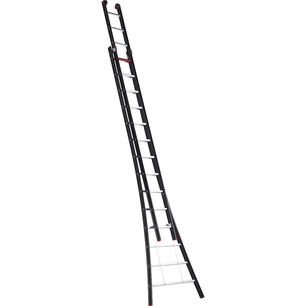 Posuvný rebrík, 2-dielny, vysúvateľný – Altrex, čierna, 2 x 14 priečok-5