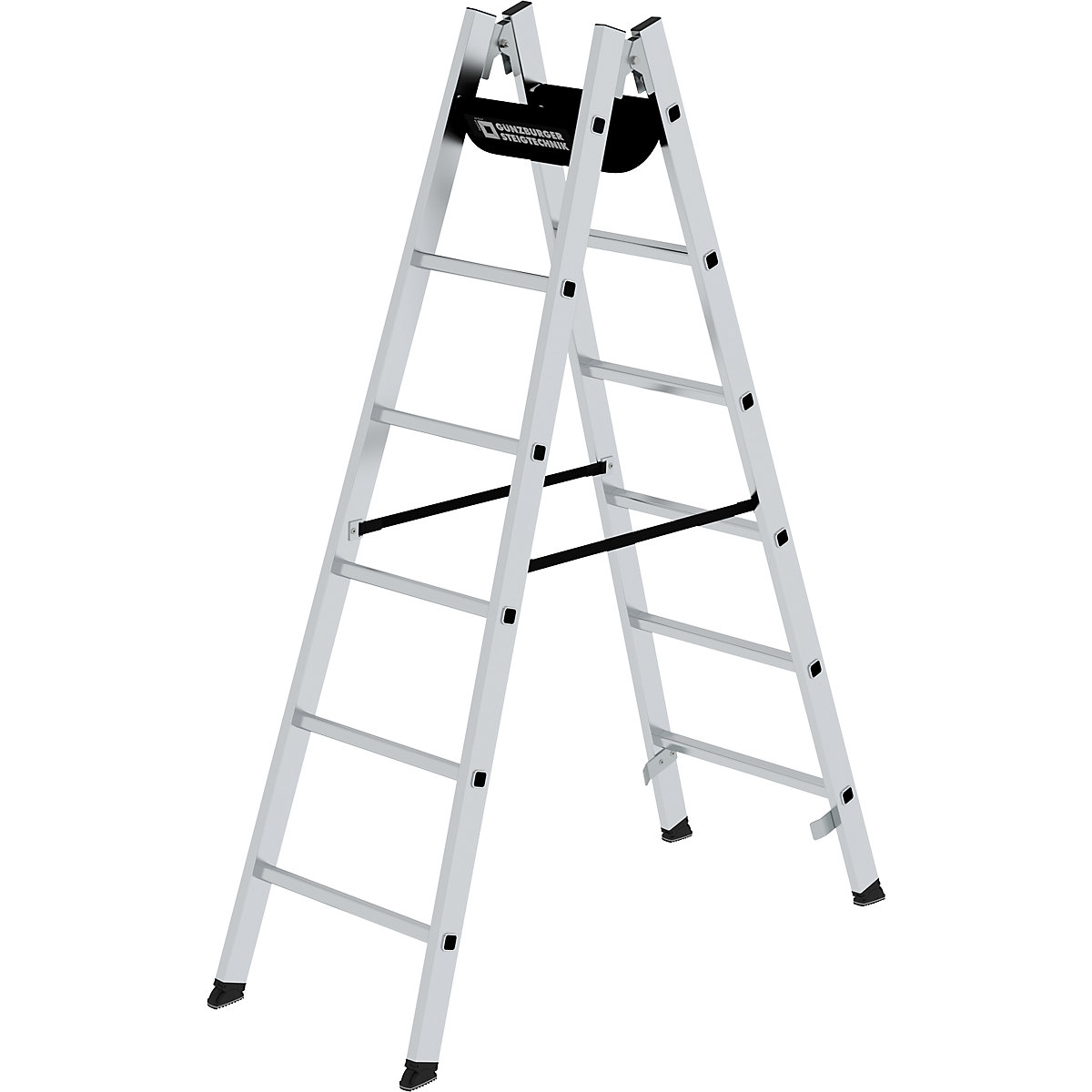 Bezpečnostný rebrík s priečkami, pochôdzny z oboch strán - MUNK