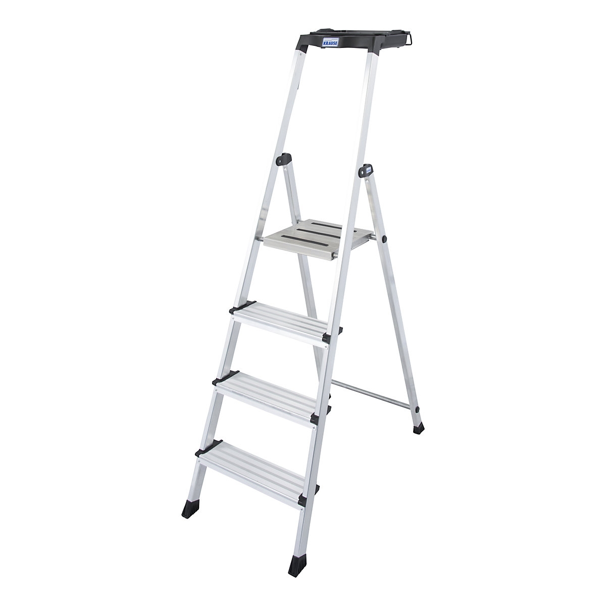 Hliníkový stojací rebrík so stupňami – KRAUSE