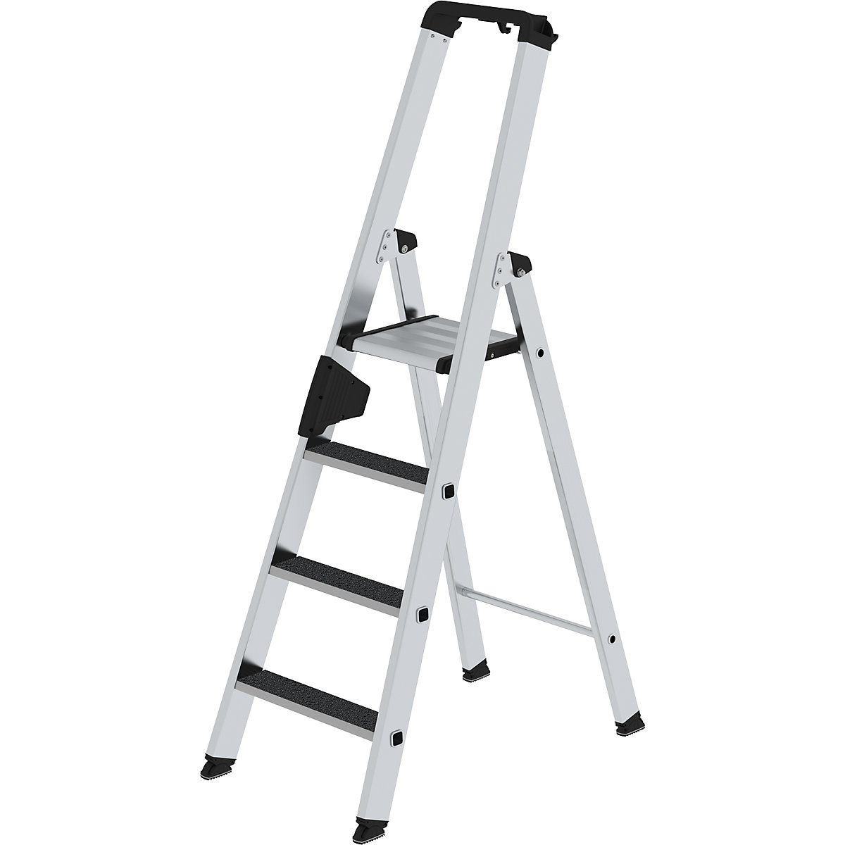 Stojaci rebrík so stupňami CLIP-STEP – MUNK, jednostranne pochôdzny, protišmykový R13, 4 stupne-9