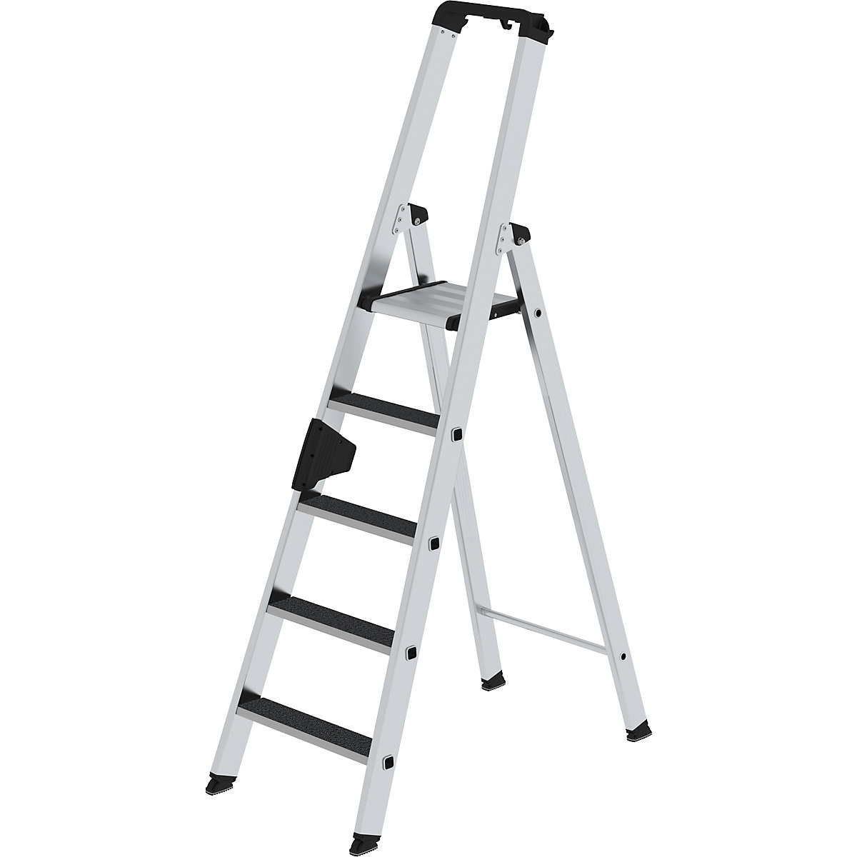 Stojaci rebrík so stupňami CLIP-STEP – MUNK, jednostranne pochôdzny, protišmykový R13, 5 stupňov-14