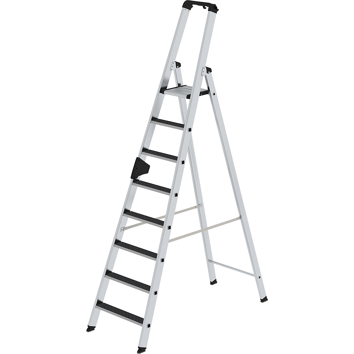 Stojaci rebrík so stupňami CLIP-STEP – MUNK, jednostranne pochôdzny, protišmykový R13, 8 stupňov-15
