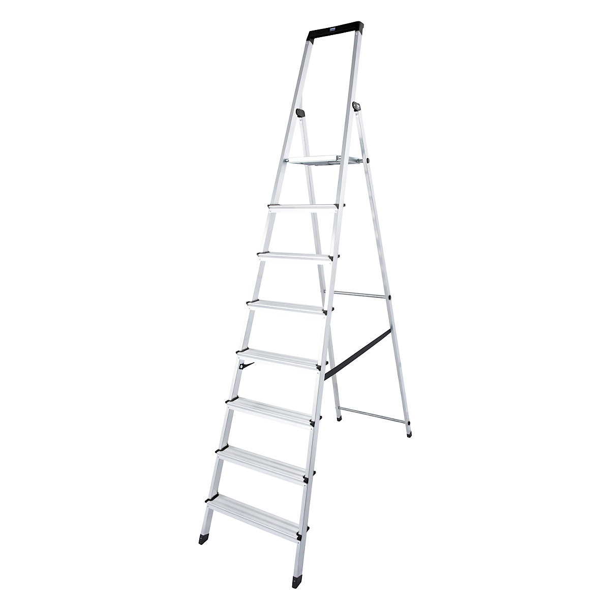 Stojaci rebrík so stupňami – KRAUSE, s bezpečnostnou plošinou, 8 stupňov-7