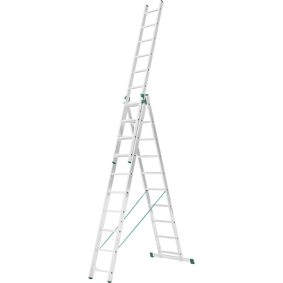 Hliníkový viacúčelový rebrík, 3-dielne, 3 x 10 priečok-4