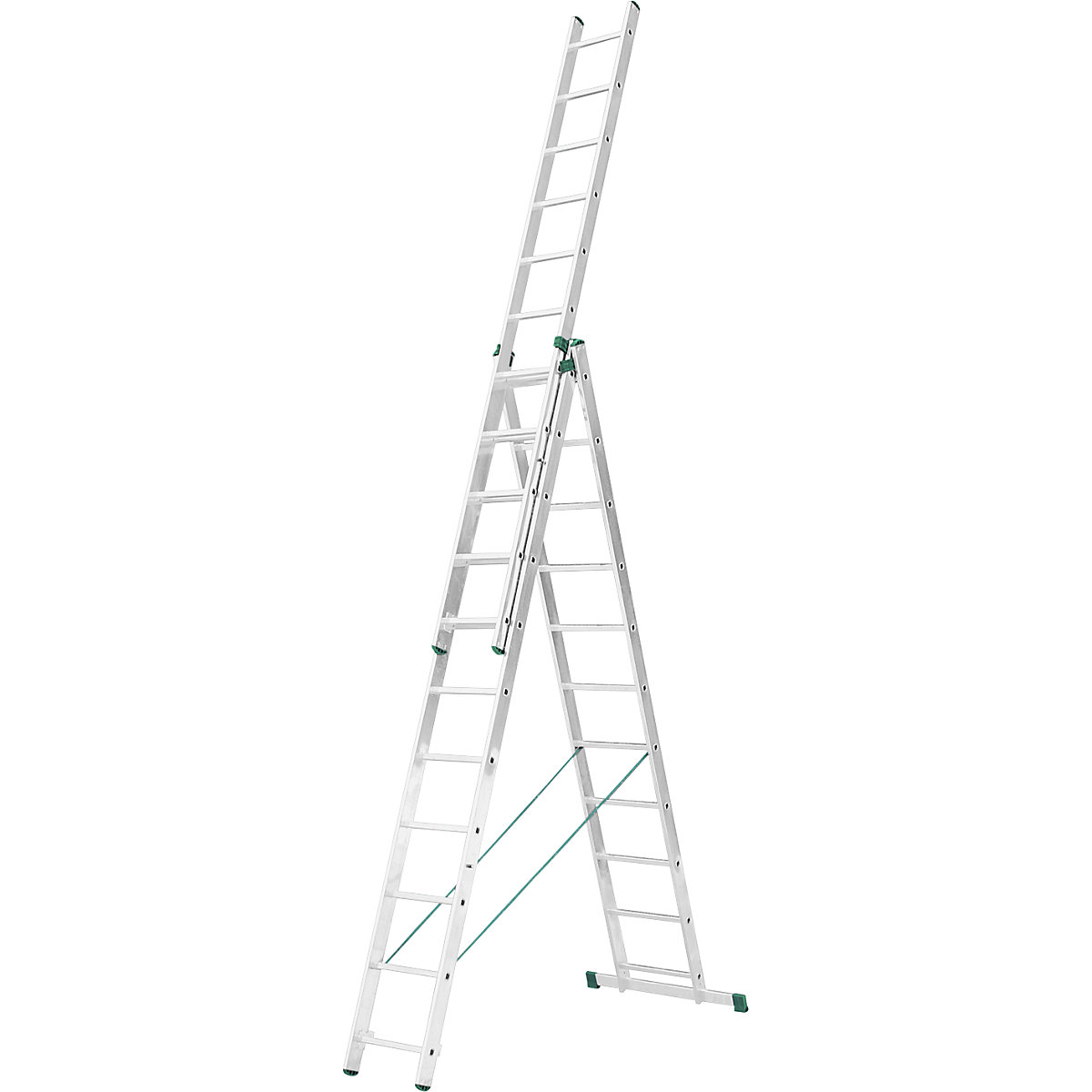 Hliníkový viacúčelový rebrík, 3-dielne, 3 x 11 priečok-6