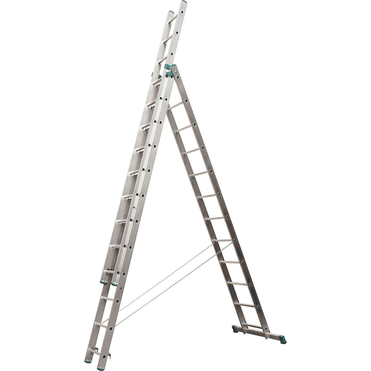 Hliníkový viacúčelový rebrík, 3-dielne, 3 x 12 priečok-3