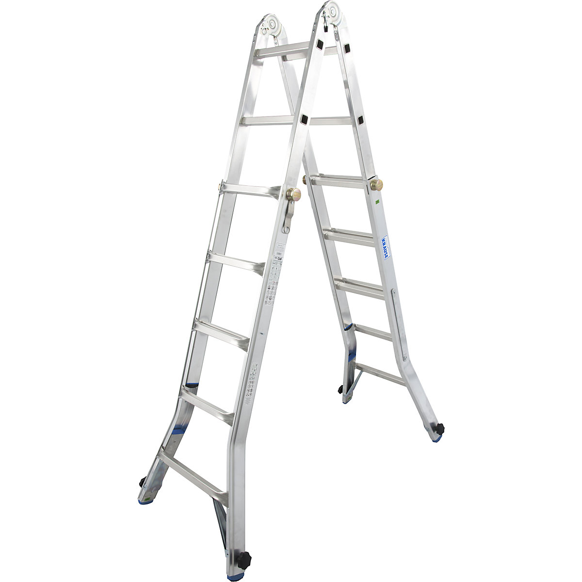Kĺbový teleskopický rebrík – KRAUSE, použiteľný ako stojaci alebo príložný rebrík, 4 x 5 priečok-6