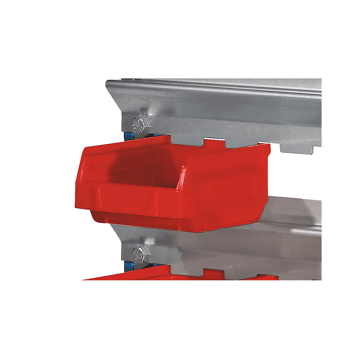 Juego de cajas visualizables de almacén, rojo: para guía colgante