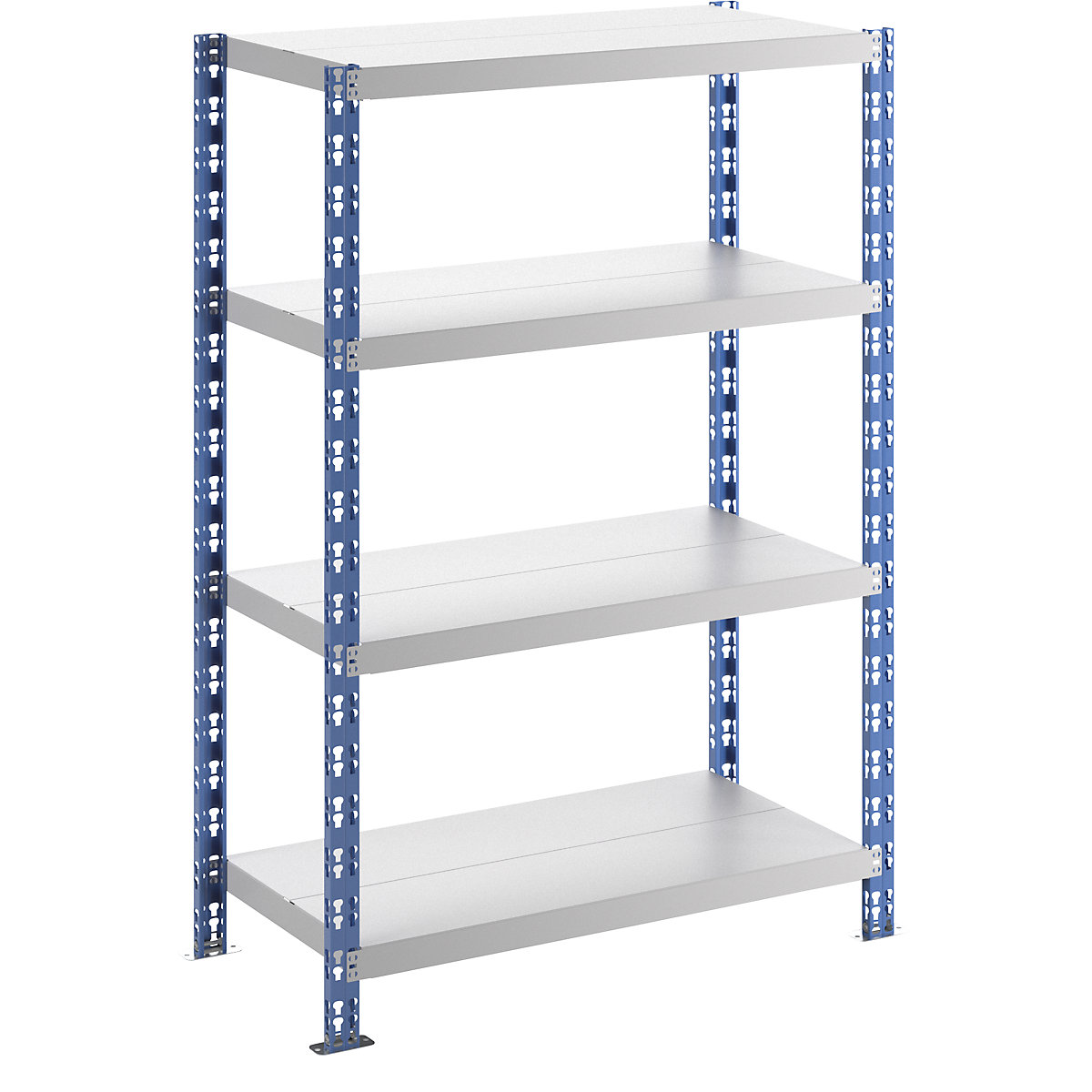 Univerzální zásuvný regál, stabilní – eurokraft basic, police z ocelového plechu, v x š x h 1508 x 1050 x 500 mm, základní regál-5