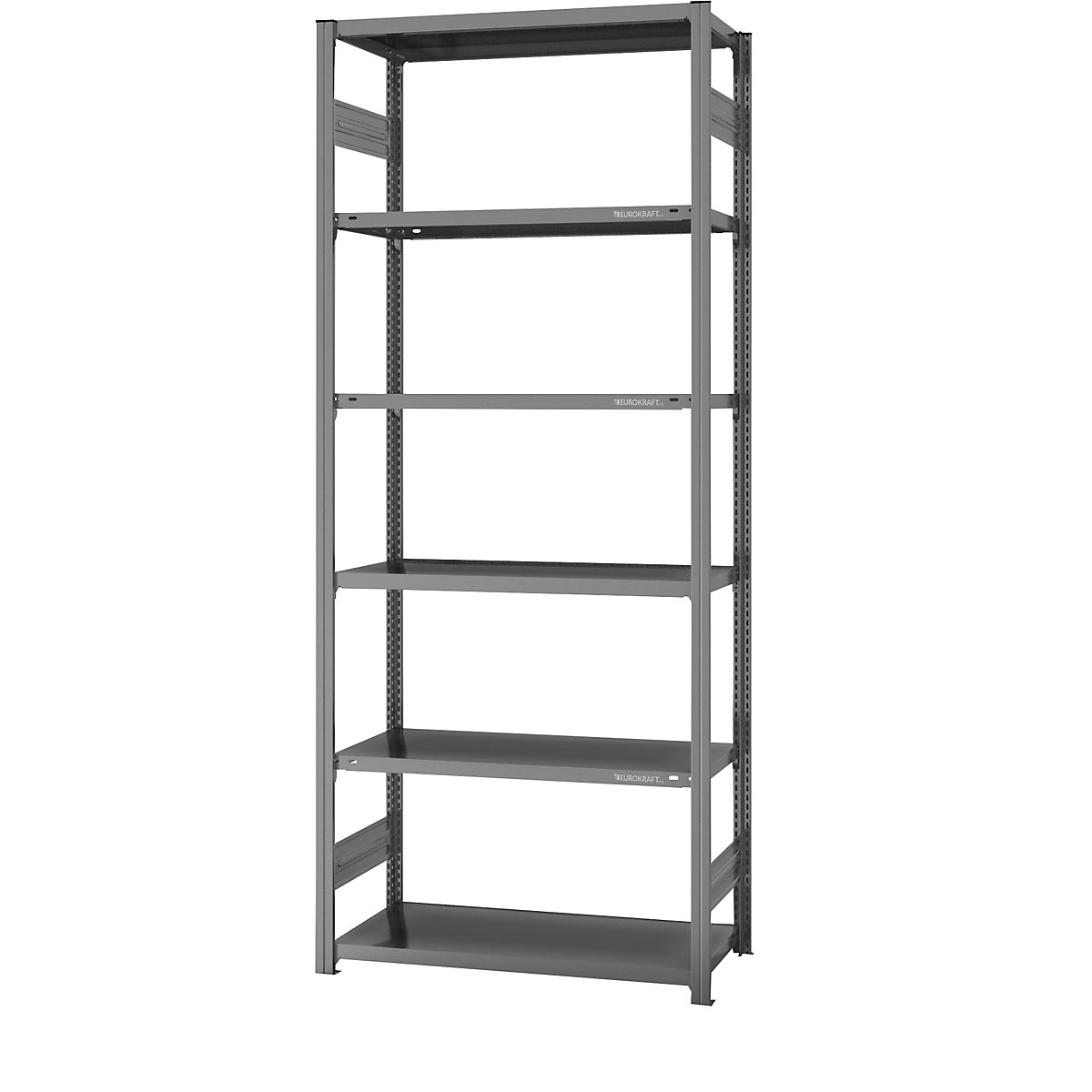 Zásuvný regál, lehké provedení – eurokraft pro, oboustranné provedení, v x š x h 2500 x 1000 x 500 mm, pozinkováno, základní regál-55