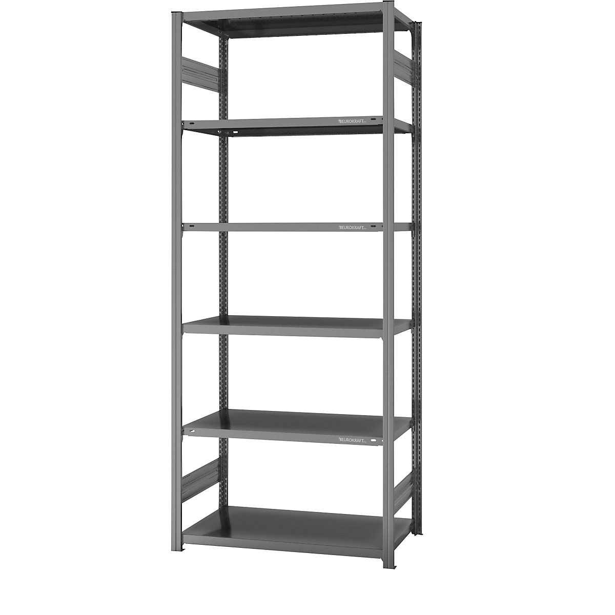 Zásuvný regál, lehké provedení – eurokraft pro, oboustranné provedení, v x š x h 2500 x 1000 x 600 mm, pozinkováno, základní regál-33