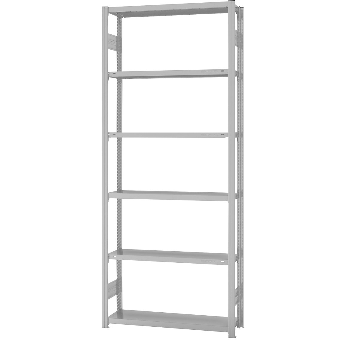 Zásuvný regál, lehké provedení – eurokraft pro, oboustranné provedení, v x š x h 2500 x 1000 x 300 mm, šedá, základní regál-37