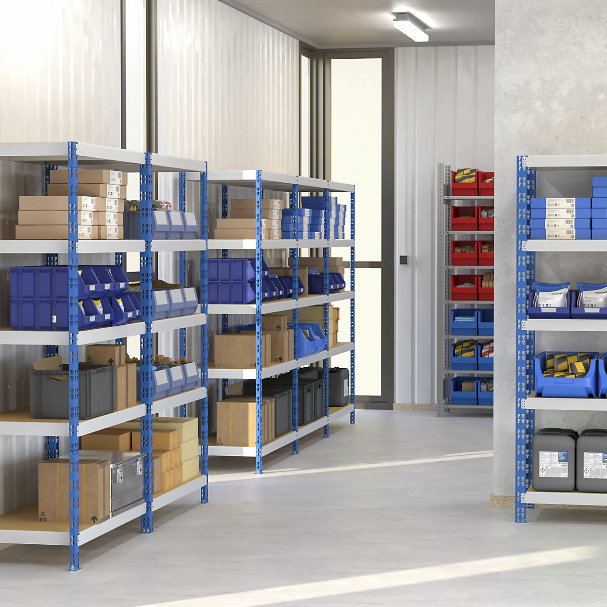 Univerzalen sestavljiv regal, stabilen – eurokraft basic (Slika izdelka 8)-7