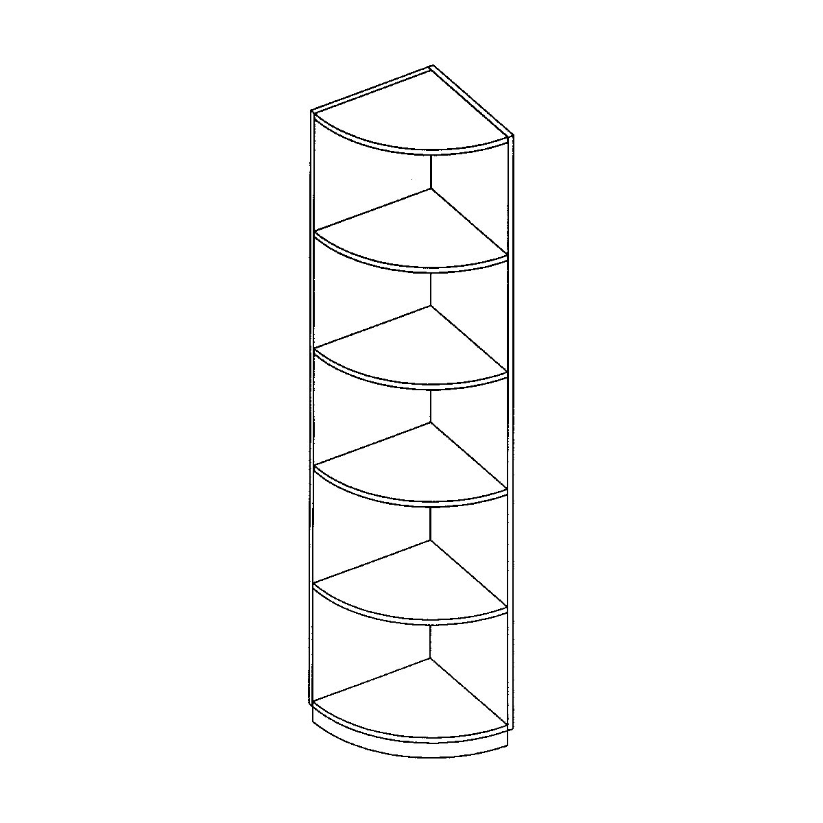 Viertelkreis-Eckregal LENA (Produktabbildung 3)-2