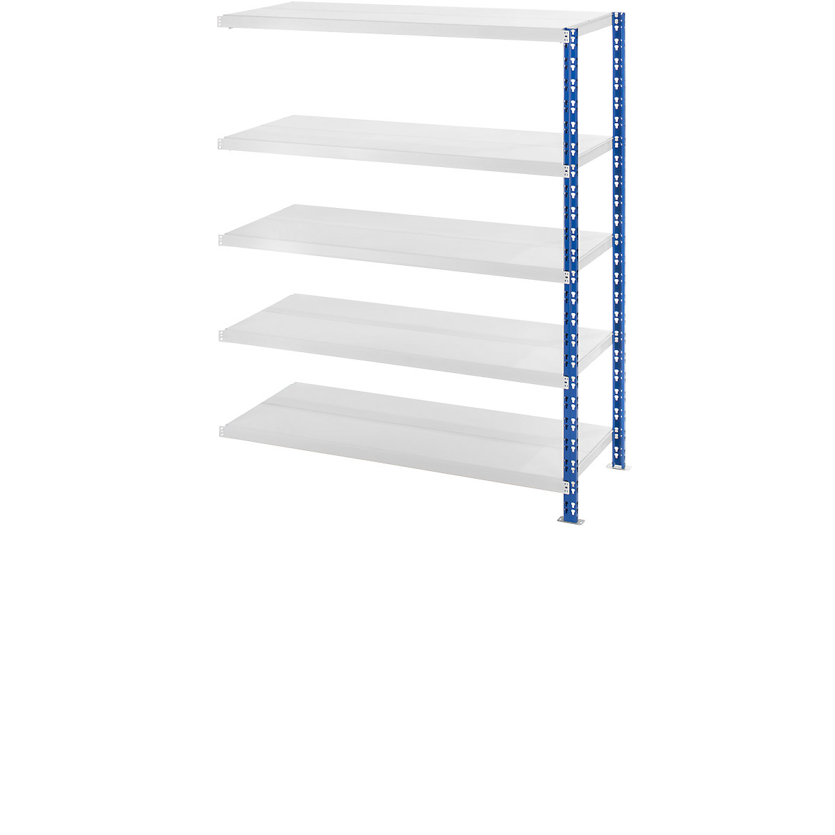 EUROKRAFTbasic Großfach-Steckregal mit Stahlblechböden, Tiefe 600 mm, Anbauregal, HxB 1820 x 1525 mm