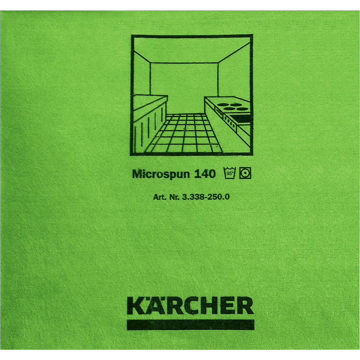 Mikrofasertuch Kärcher, VE 10 Stk, ab 2 VE, grün