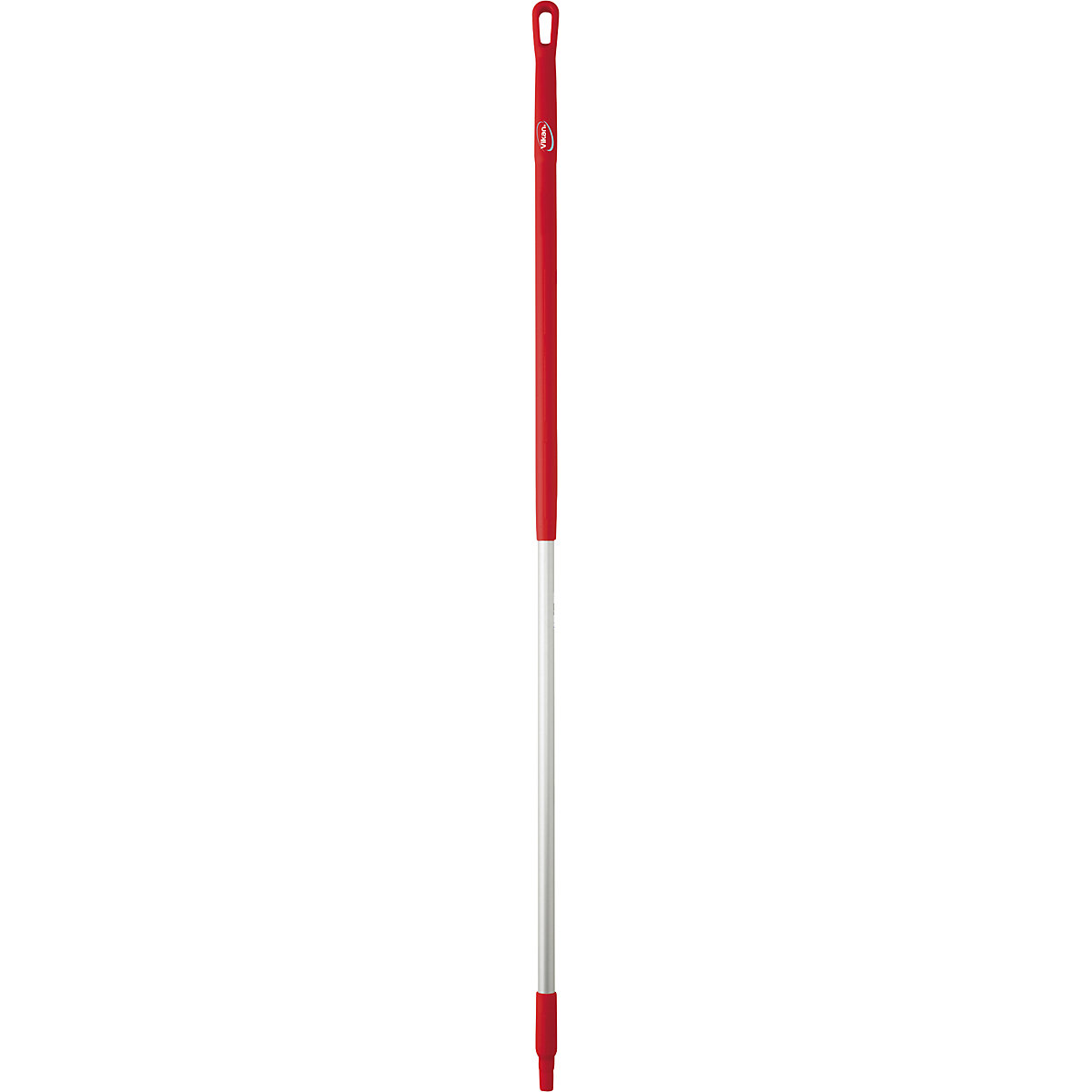 Vikan Aluminiumstiel, ergonomisch, Ø 31 mm, Länge 1510 mm, VE 10 Stk, rot
