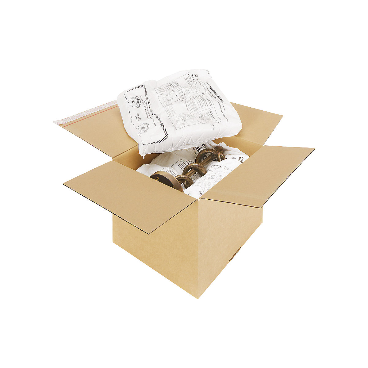 Mousse d'emballage, pour objets lourds, en PU, L x l sachet 510 x 460 mm, capacité 8,5 l, lot de 30-1